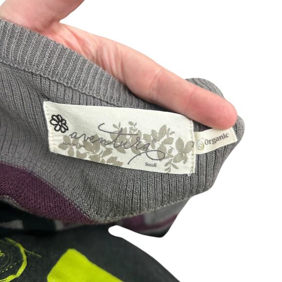 Boho Retro Chevron Sweater Dress Aventura Organic Fall Layers Small - Picture 5 of 8